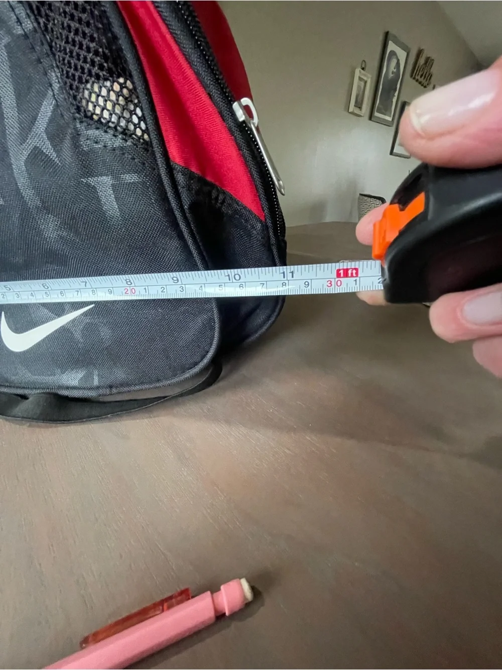 Nike Red and Black Duffel with White Swoosh Logo